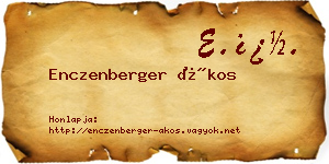 Enczenberger Ákos névjegykártya