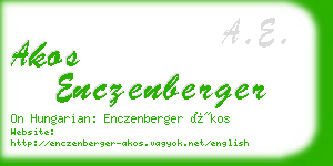 akos enczenberger business card